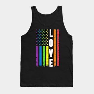 Gay Pride Men Women Lgbt Rainbow Flag Gay Love Tank Top